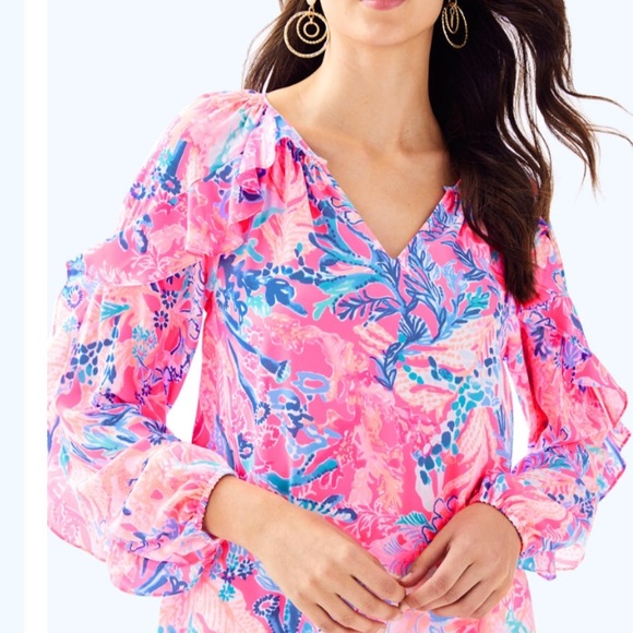 Lilly Pulitzer Tops - Elora Top in Light Pascha Pink Aquadesiac